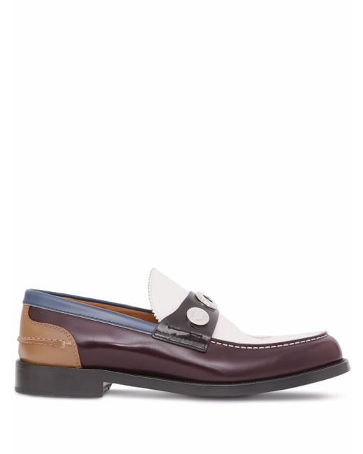 Burberry colour-block leather loafers