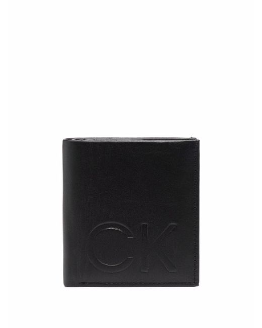 Calvin Klein embossed-logo leather wallet