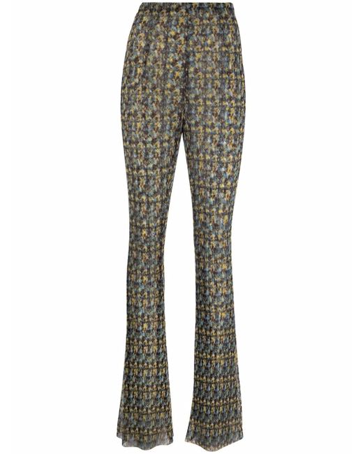 Philosophy di Lorenzo Serafini high-waisted floral pattern trousers