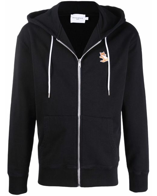 Maison Kitsuné logo-patch zip-up hoodie