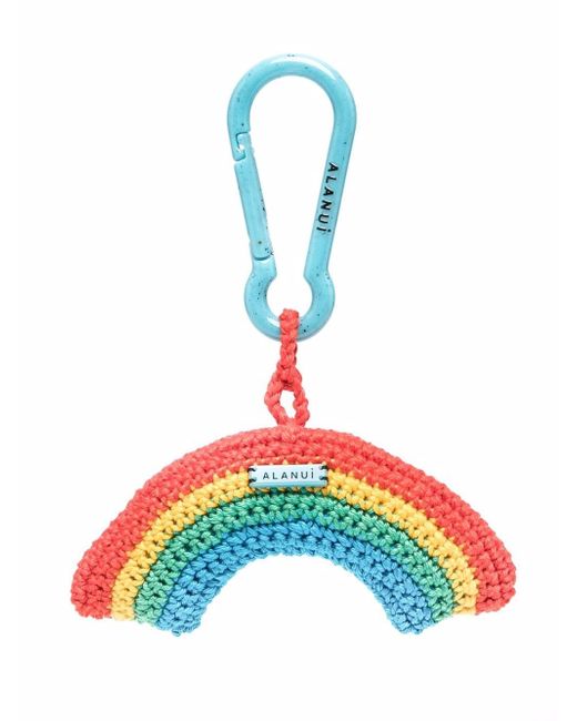 Alanui crochet rainbow keyring