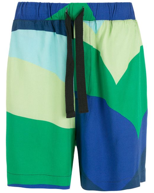Osklen colour-block track shorts