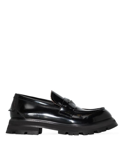 Alexander McQueen chunky-sole leather loafers