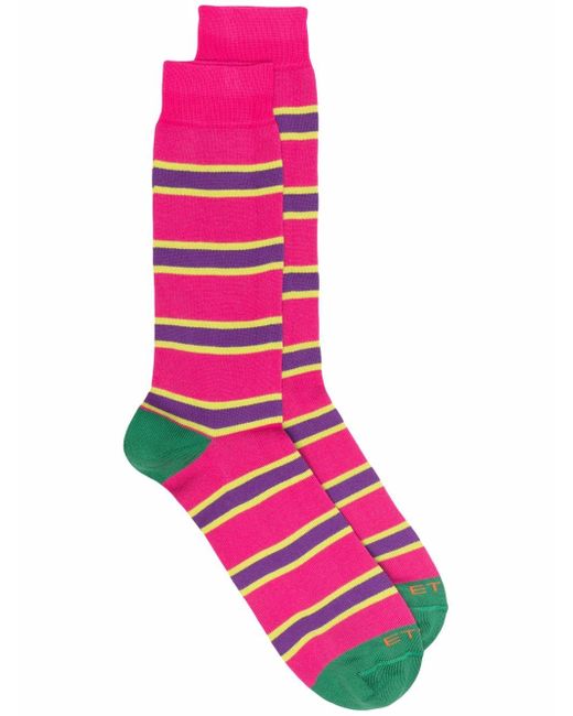 Etro stripe print socks
