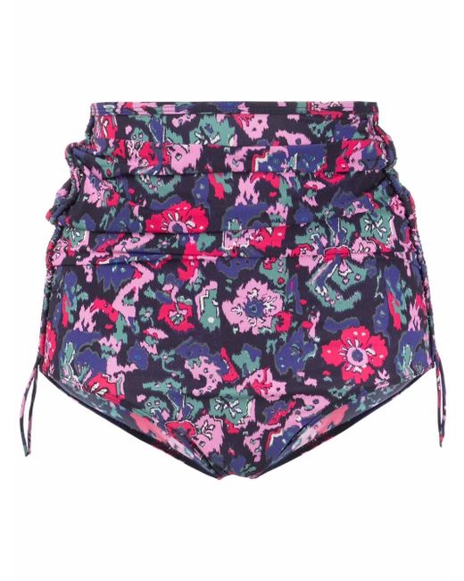 Isabel Marant floral-print high-waist bikini bottoms