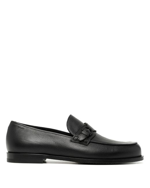 Bally leather buckle-strap loafers