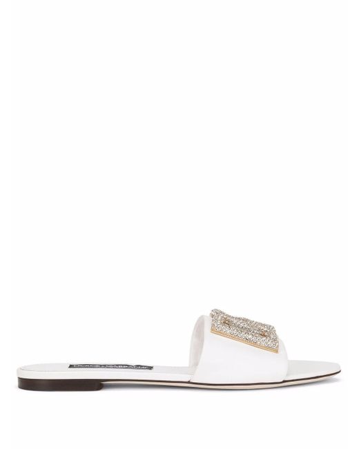 Dolce & Gabbana Bianca slip-on flat sandals