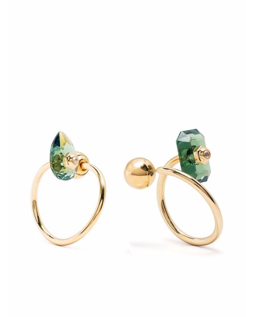 Swarovski Numina earrings Asymmetrical Green