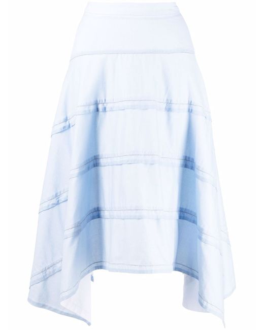 Peserico asymmetric A-line skirt