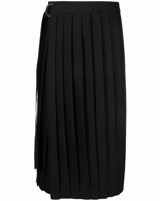 AMI Alexandre Mattiussi mid-length pleated skirt