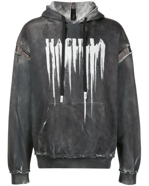 Haculla Smeared distressed cotton hoodie