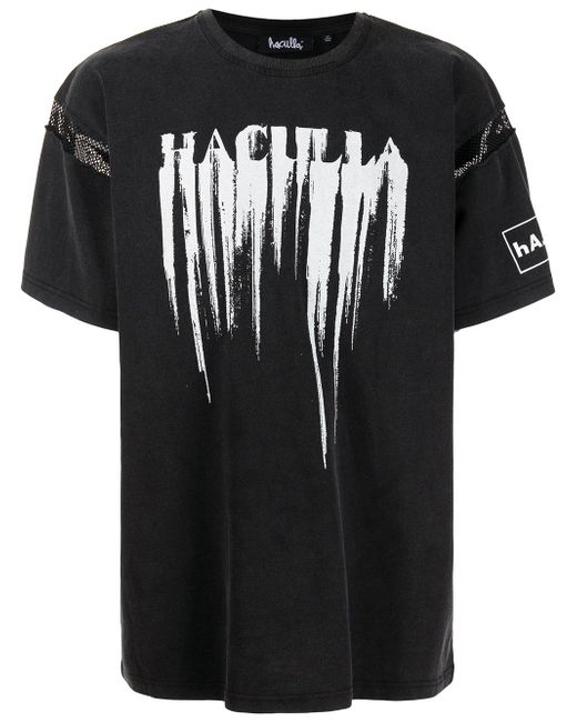Haculla Smeared stretch-cotton T-shirt