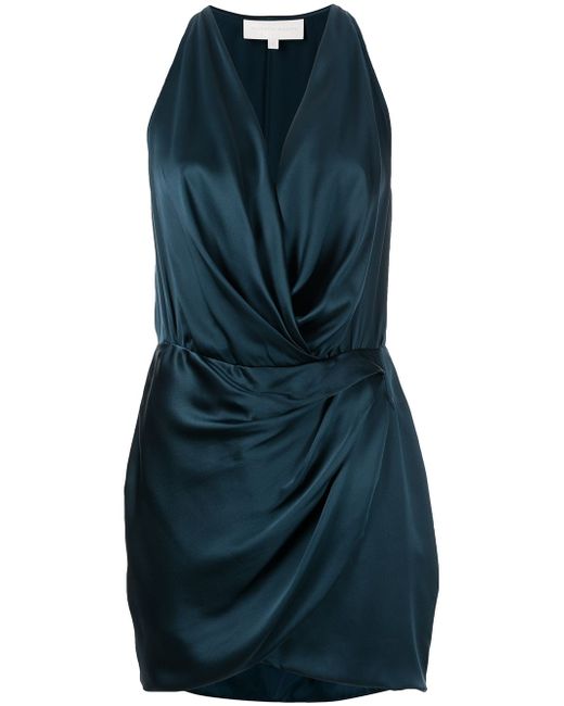 Michelle Mason cut-out detail halterneck gown