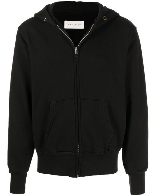 Les Tien zipped cotton hoodie