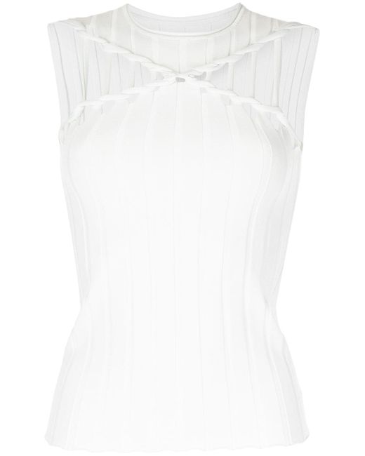 Dion Lee braided cut-out knitted top