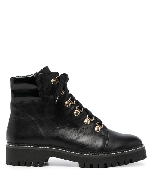 Carvela stolen leather lace-up boots