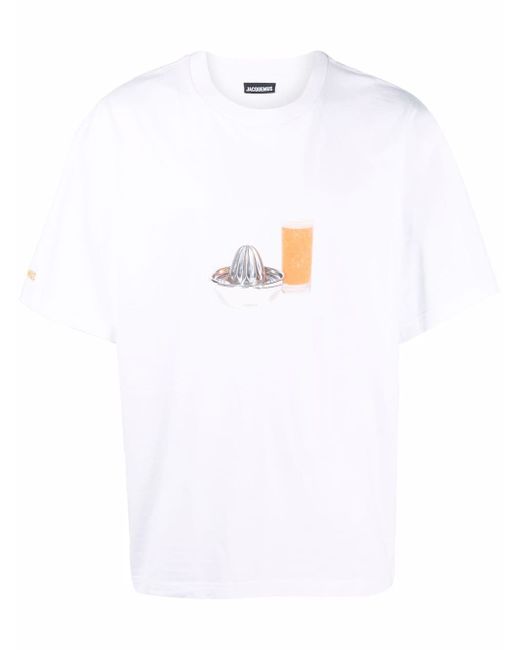 Jacquemus orange juice-print T-shirt