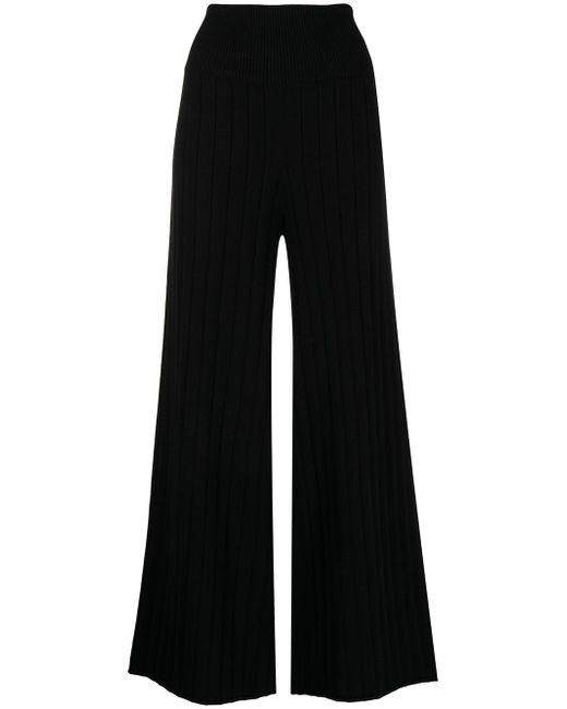 Onefifteen ribbed knit flared trousers