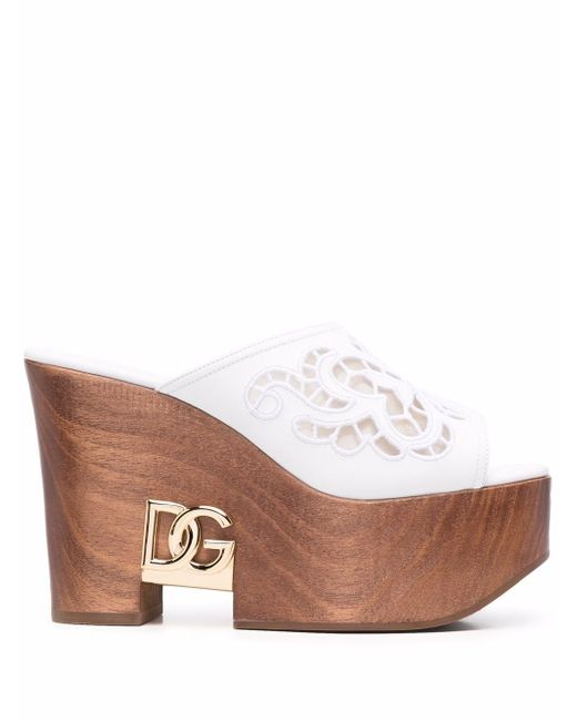 Dolce & Gabbana open-toe platform-sole mules