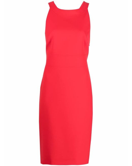 Boutique Moschino criss-cross strap sleeveless dress