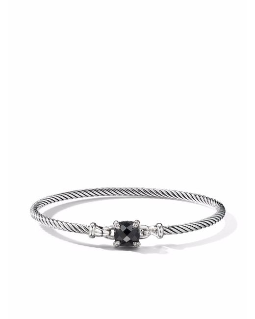 David Yurman Chatelaine onyx and diamond bracelet
