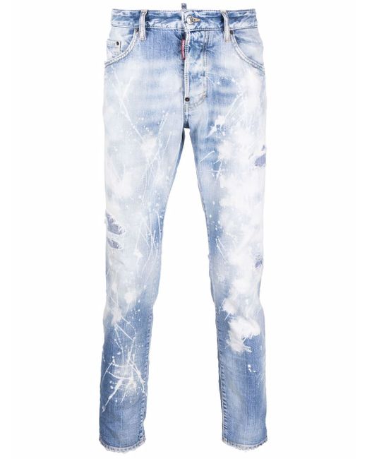 Dsquared2 paint splatter-effect skinny jeans