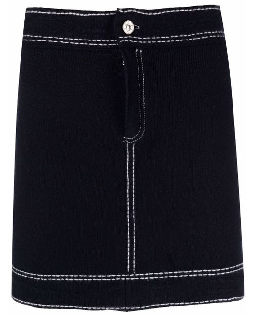 Barrie cashmere-blend mid-rise skirt