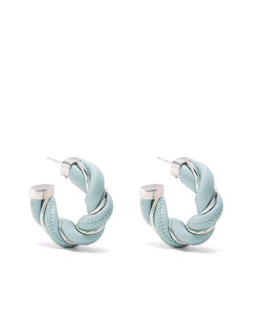 Bottega Veneta twist-detail hoop earrings