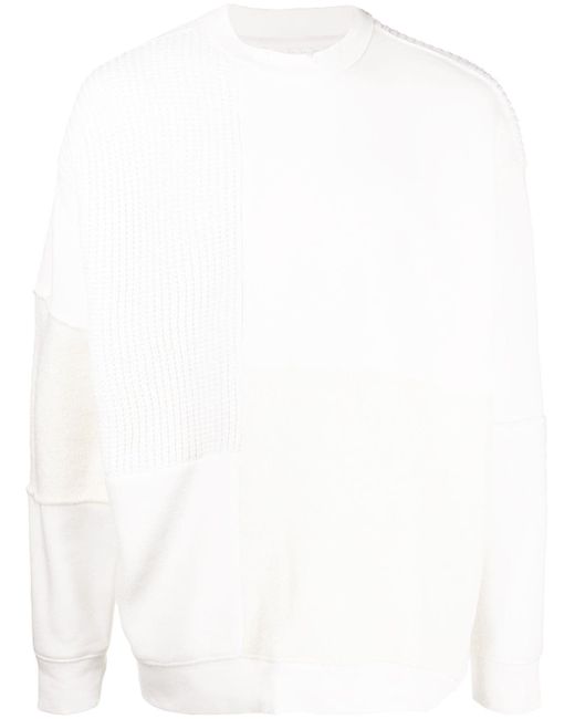 Izzue patchwork crew-neck sweatshirt