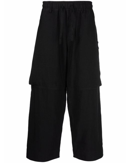 Stone Island Shadow Project cropped drawstring-waist trousers