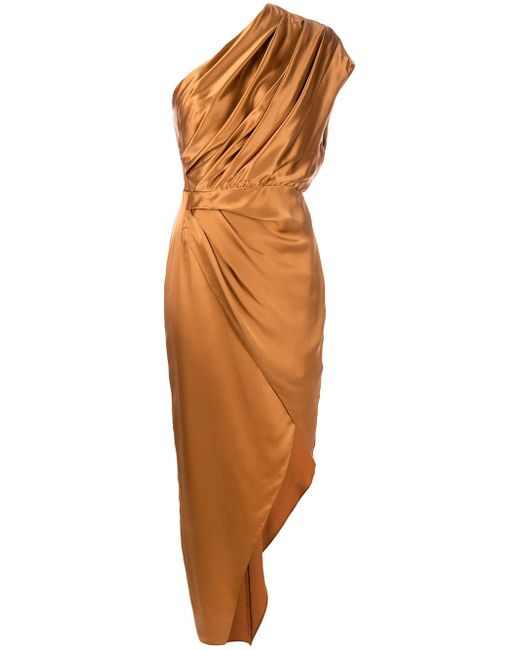 Michelle Mason asymmetric open back dress