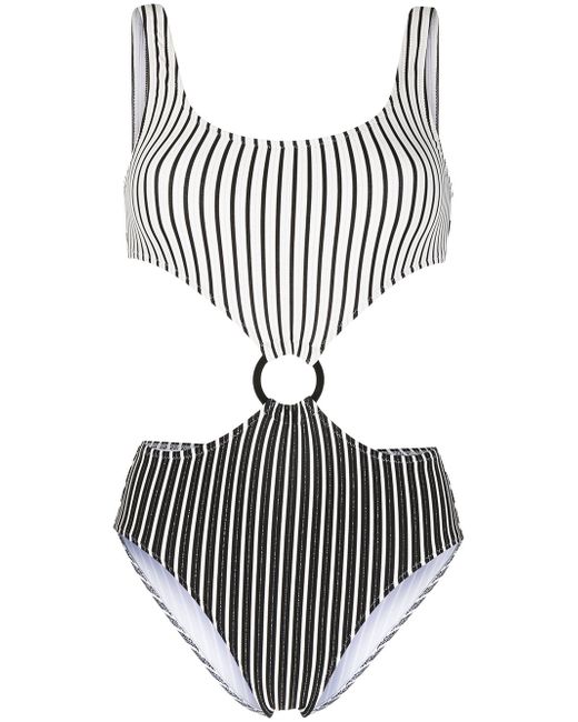 Solid & Striped The Bailey cut-out stripe swimsuit