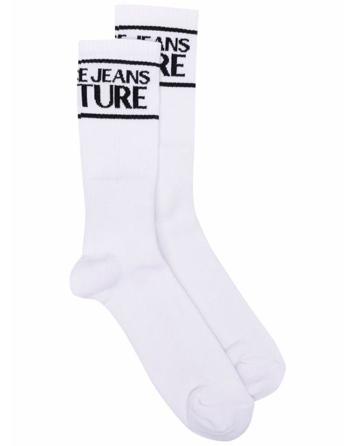 Versace Jeans Couture logo-knit calf socks