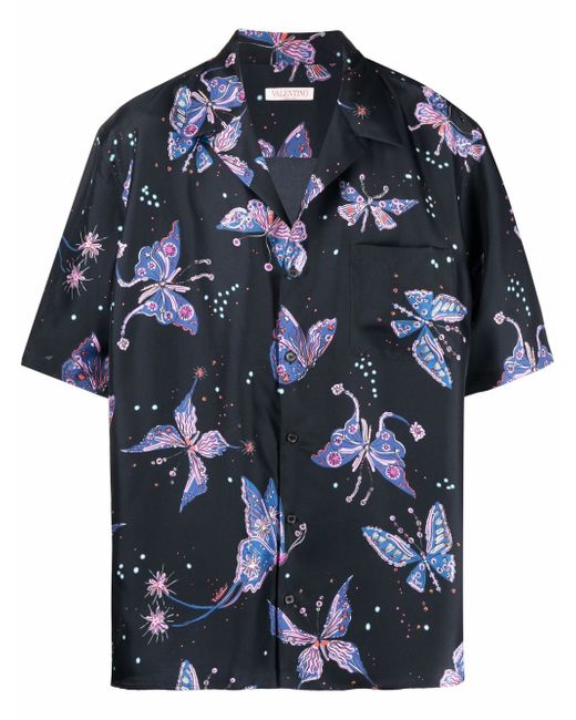 Valentino butterfly pattern shirt
