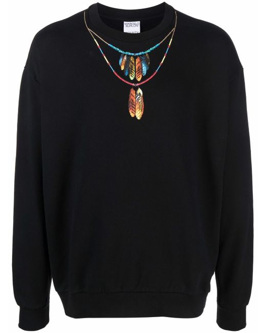 Marcelo Burlon County Of Milan FEATHERS NECKLACE OVER CREW RED