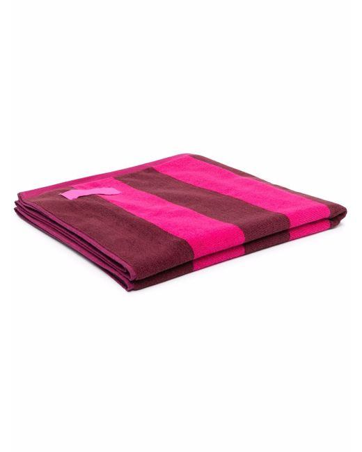 AMI Alexandre Mattiussi stripe-embellished beach towel