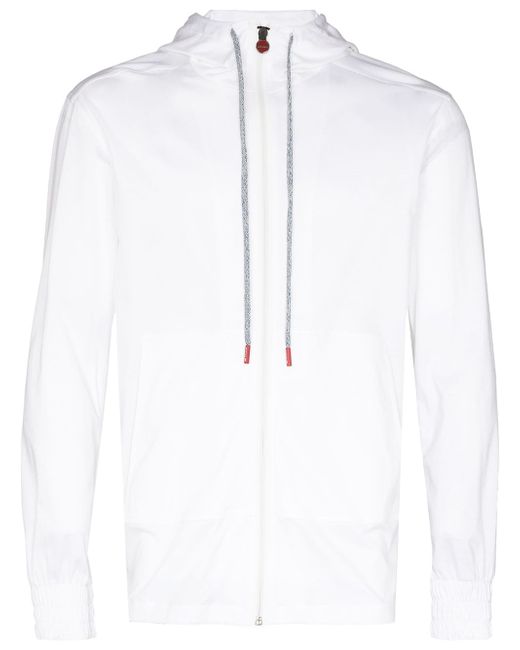 Kiton zip-up cotton hoodie