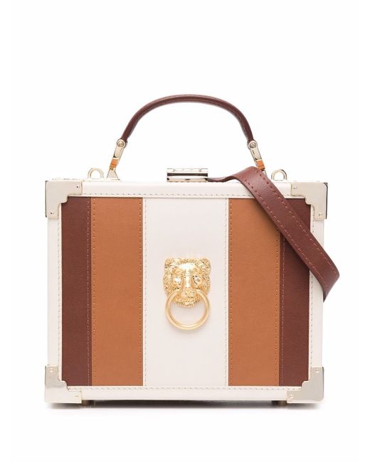 Aspinal of London The Trunk Lion striped tote bag