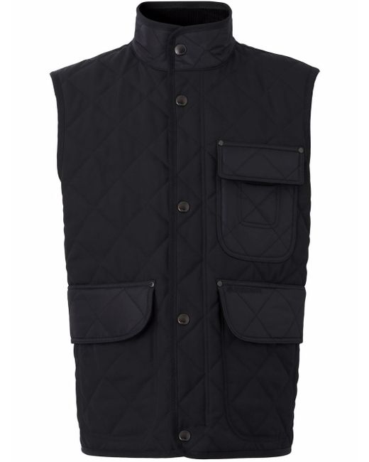 Burberry diamond-quilted Vintage Check lined gilet