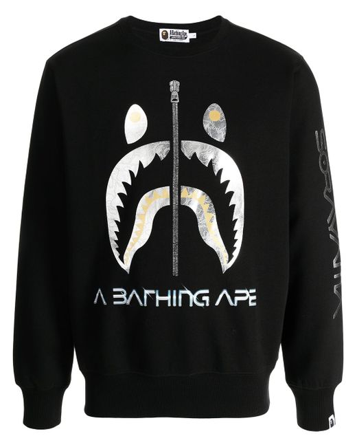 A Bathing Ape x Hajime Sorayama Shark crew-neck sweatshirt