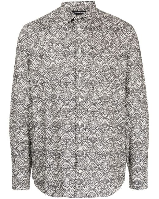 Alexander McQueen geometric button-down shirt