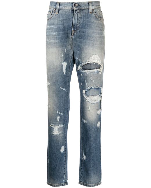 Dolce & Gabbana ripped-detail jeans