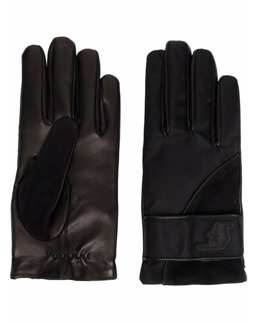 Salvatore Ferragamo logo-embossed leather gloves