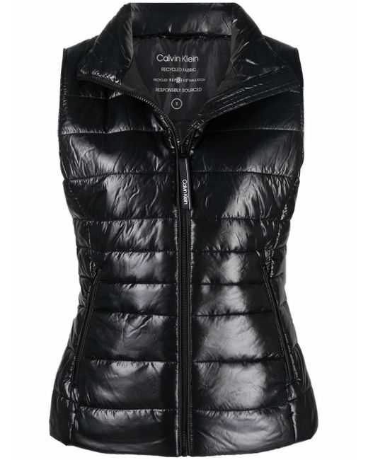 Calvin Klein high-shine padded gilet jacket