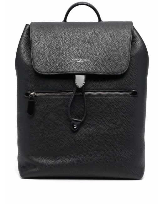 Aspinal of London Reporter grained-effect backpack