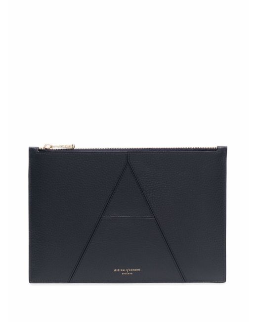 Aspinal of London pebbled-texture clutch bag