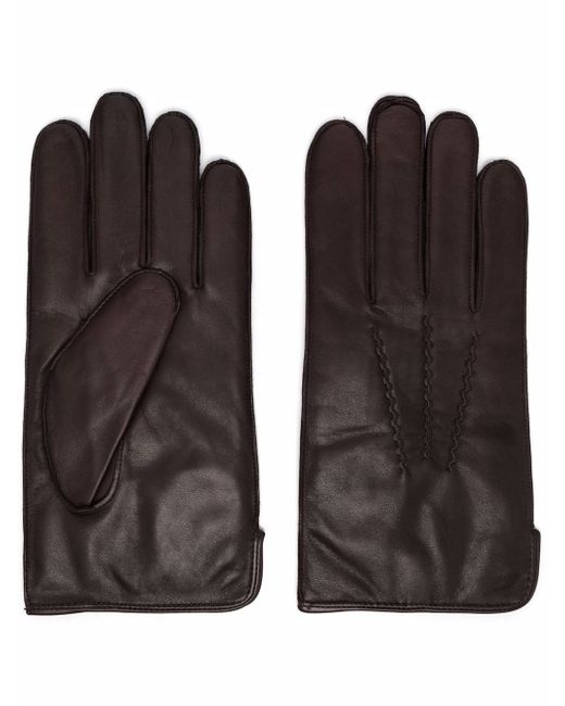Aspinal of London cashmere-blend lined leather gloves