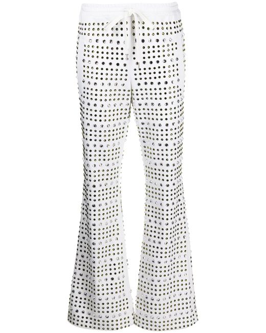 Marni crystal-embellished flared trousers