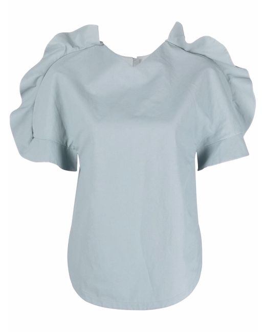 Jil Sander ruffle-trimmed short-sleeve T-shirt