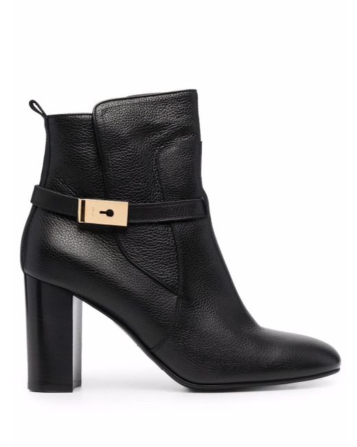 Bally high-heel leather boots